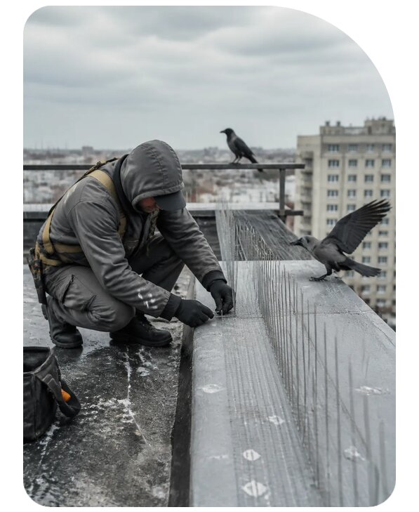 Защита от ворон под ключ в Клинцах по цене от 5198 р. | Сенат-Клы